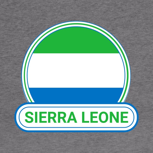 Sierra Leone Country Badge - Sierra Leone Flag by Yesteeyear